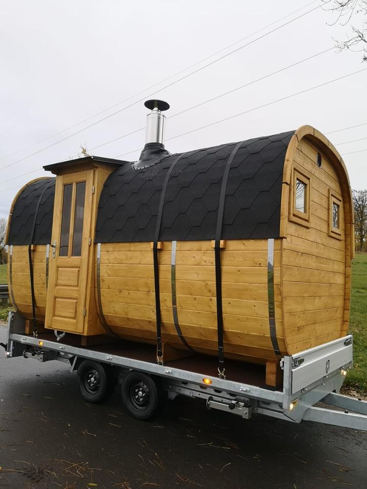 Mobile, holzbeheizte Fasssauna von RelaxXL